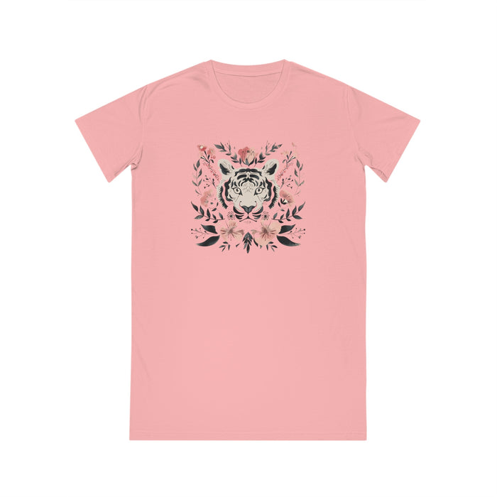 Robe t-shirt coton biologique - tigre