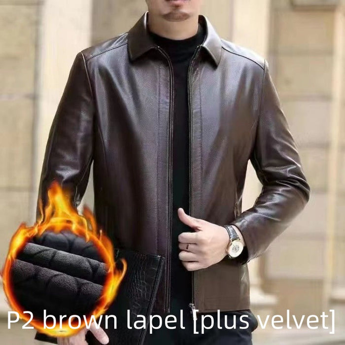 Veste en cuir pour hommes