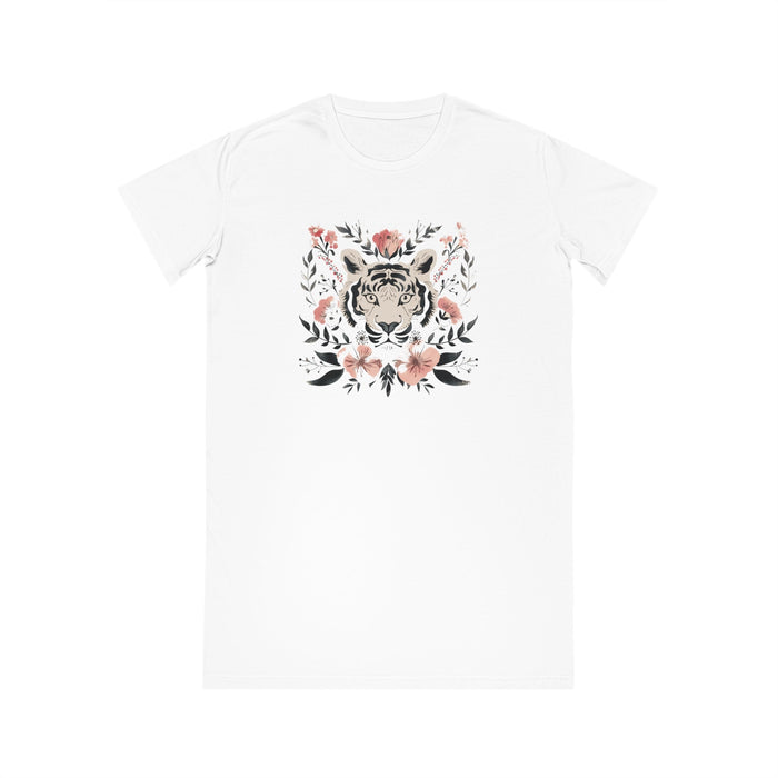 Robe t-shirt coton biologique - tigre