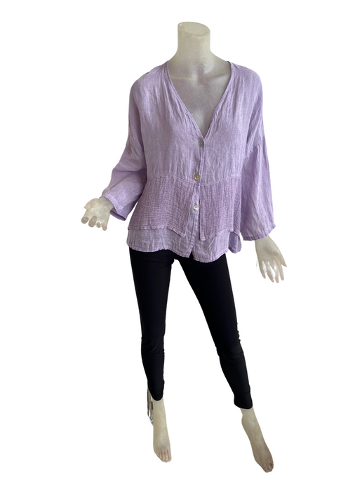 Camisole lilas en lin