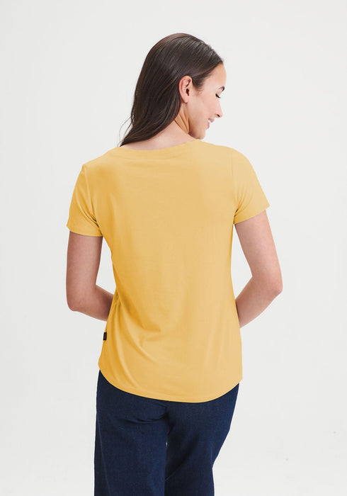 True nature - t-shirt femme jaune