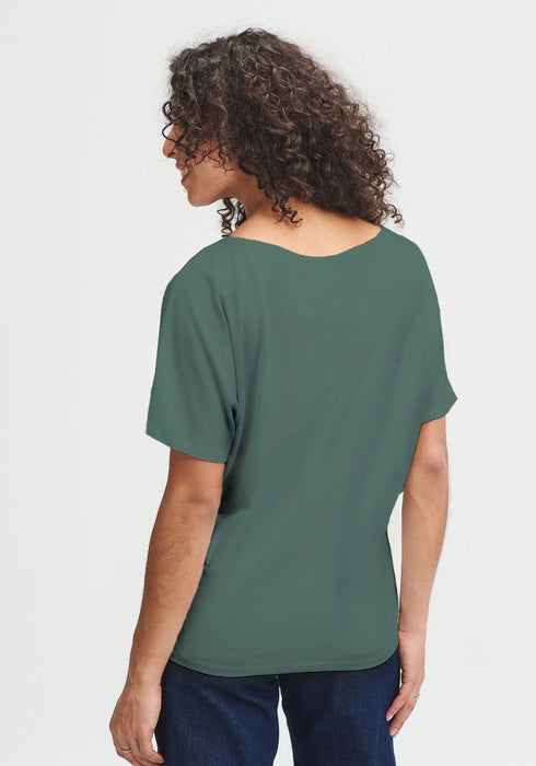 Betty - haut manches courtes en tencel vert