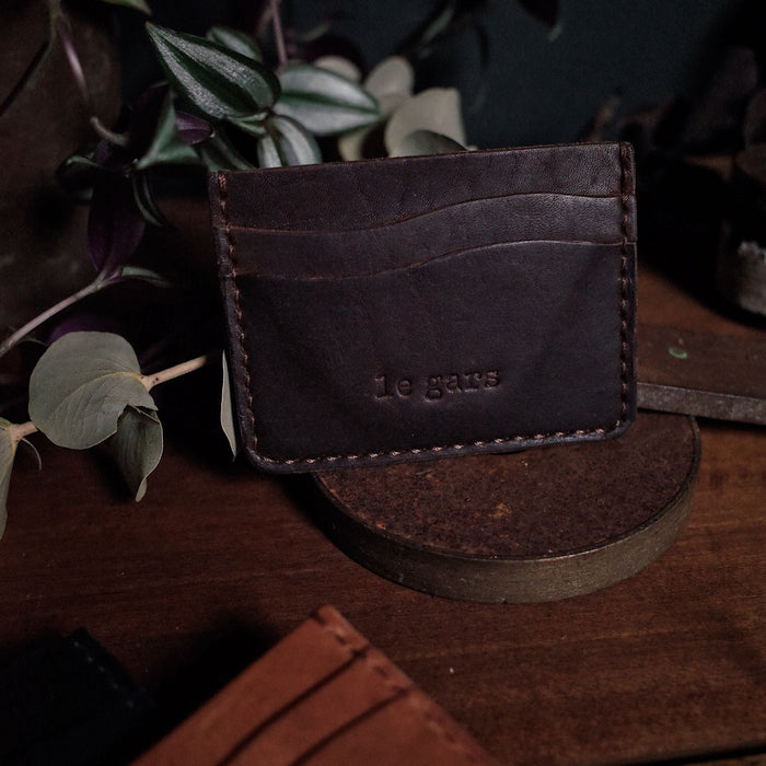 Premium dark-brown leather wallet designed for durability
