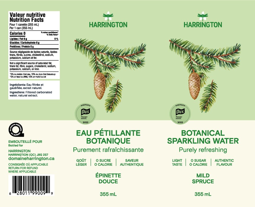 Eau pétillante botanique épinette douce