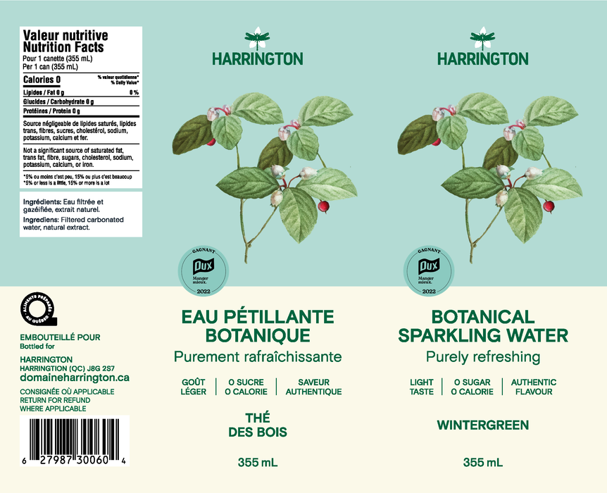 Eau pétillante thé des bois