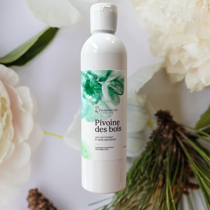 Lait nettoyant et bain moussant - pivoine des bois