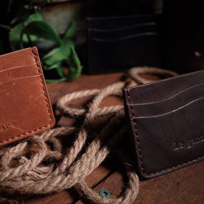 Sleek espresso brown leather wallet designed for everyday use
