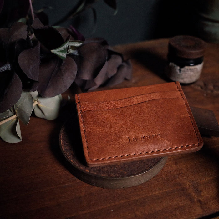 Genuine cognac leather wallet designed for style and function