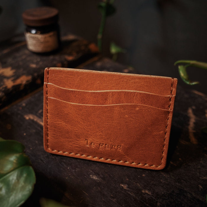 Warm saddle tan leather wallet made for style and function
