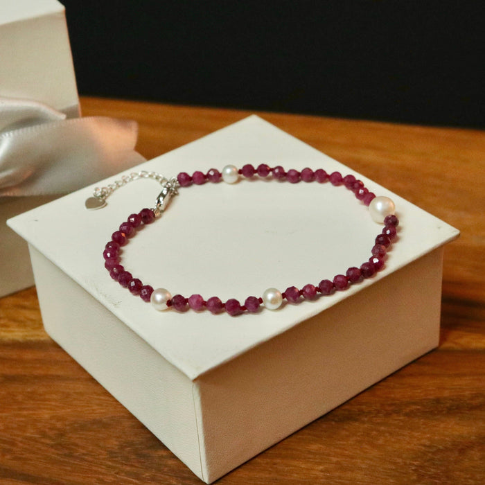 Mathieu Blanchard Bracelet Vibrance en perles et rubis