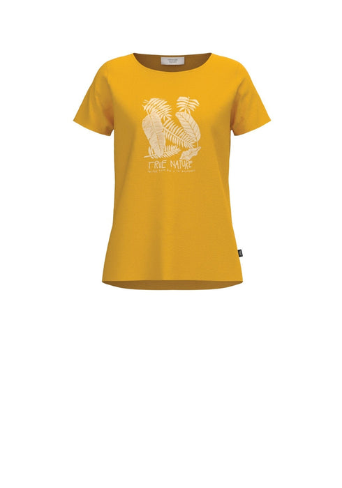 True nature - t-shirt femme jaune