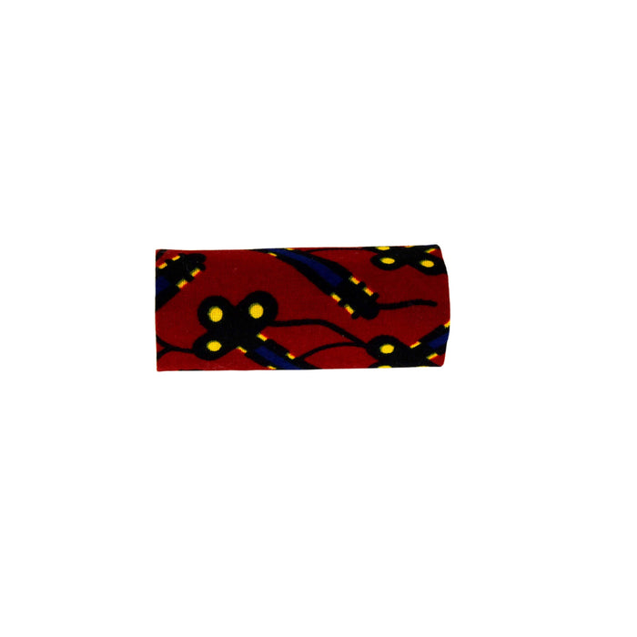 Boucle pour bandeau de course - rouge pagne wax