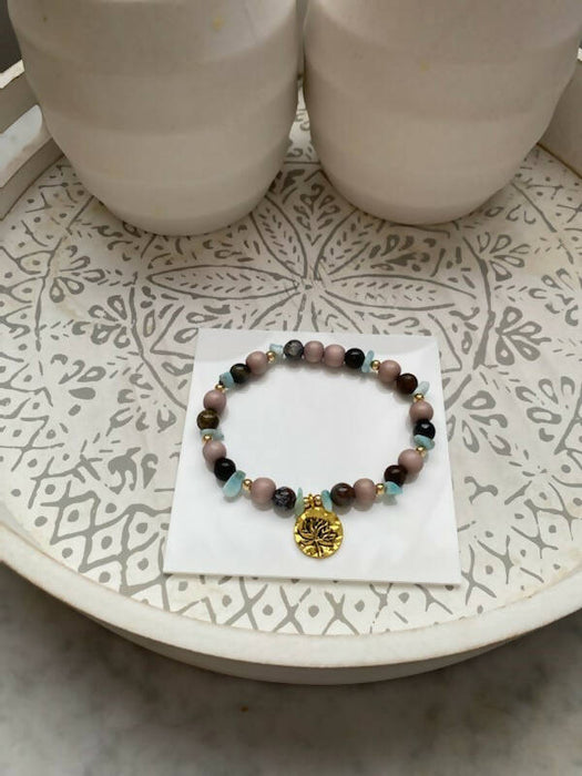 Bracelet de pietersite et larimar