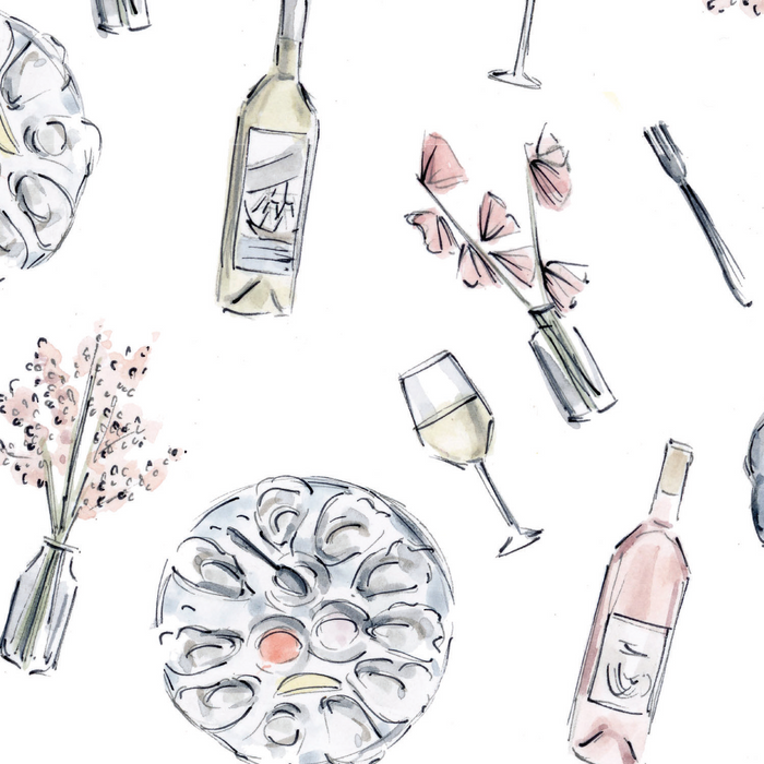 Rosé all day - napperons de papier / paper placemats