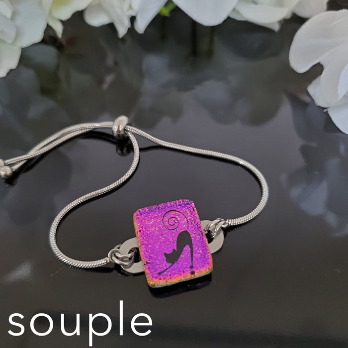 Bracelet chat rouse fushia