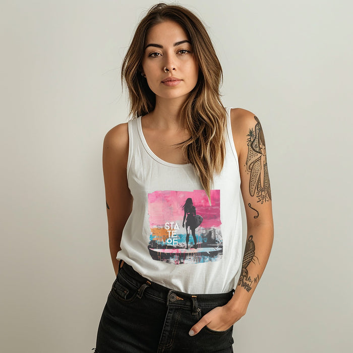 Camisole coton graphique - surf