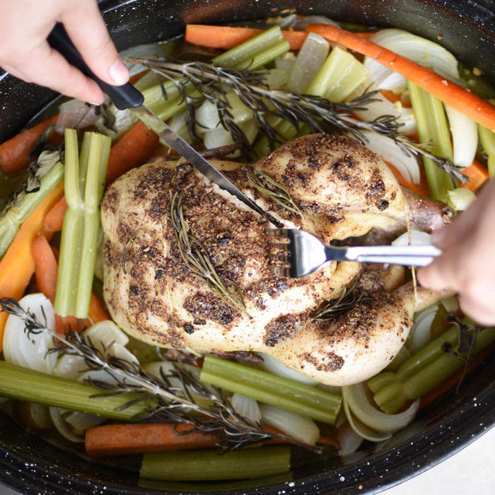 Poulet assaisonné aux baies de pimbina.