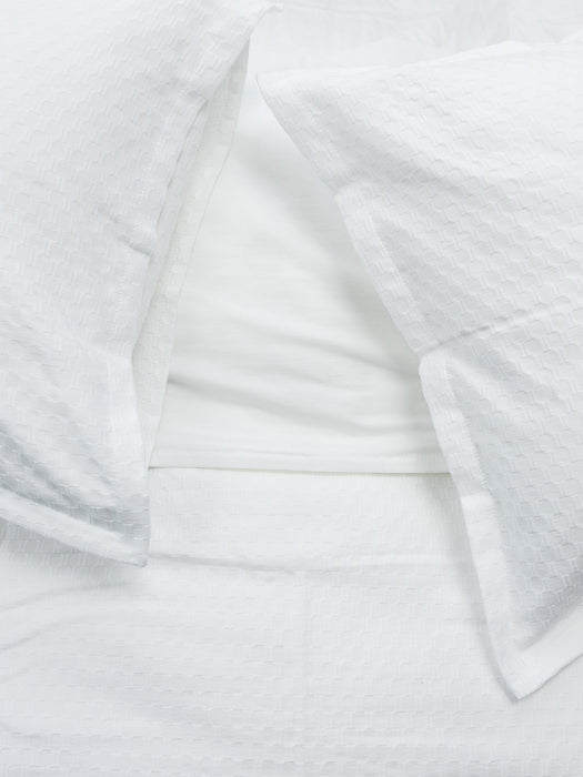 Housse de couette Nina en coton matelassé et coton percale - Dolce & Bianca 